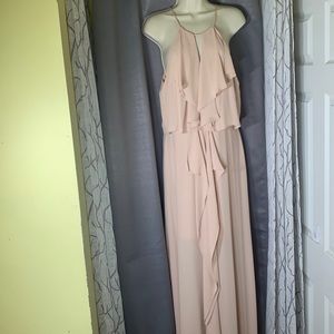 BCBGMaxAzria  Halter dress blush cream Neutral .